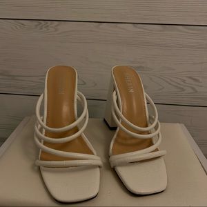 CROC EMBOSSED STRAPPY CHUNKY HEELED MULES - SHEIN